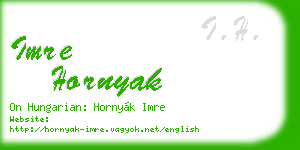 imre hornyak business card